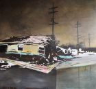 "Zone" 2013 - 140x150cm - Oel und Spray auf Leinwand, Gilbert Brohl